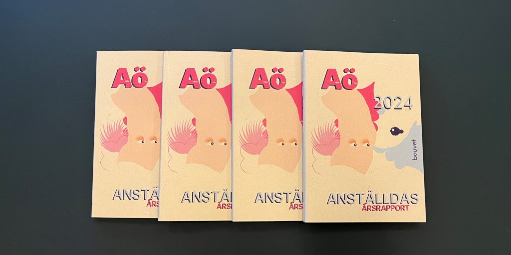 Fyra exemplar av Anställdas årsrapport för 2024